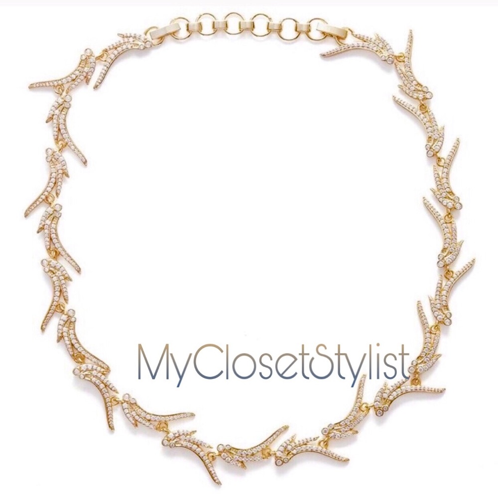 New Kendra Scott 14K Gold Luxe Pave CZ Collar Necklace! NWT - Picture 6 of 7